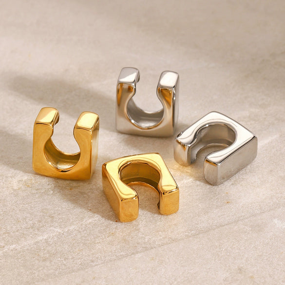 Wholesale Stainless Steel Geometric Earrings With Electroplating For Women