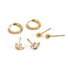 Wholesale Stainless Steel Geometric Earrings With Electroplating For Women