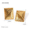 Wholesale Stainless Steel Geometric Earrings With Electroplating For Women