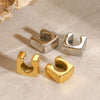Wholesale Stainless Steel Geometric Earrings With Electroplating For Women