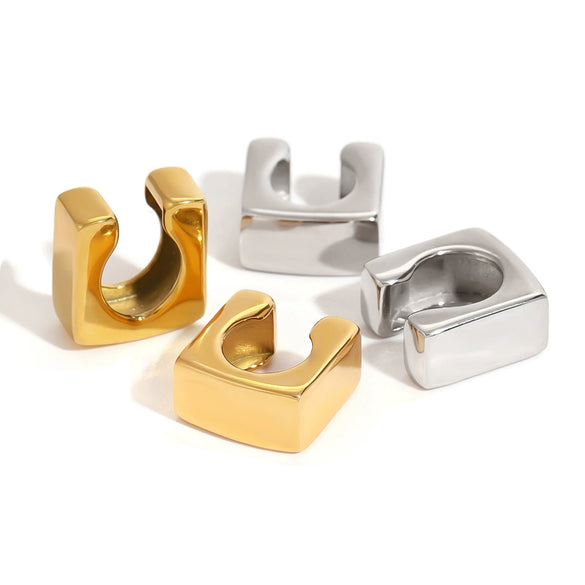 Wholesale Stainless Steel Geometric Earrings With Electroplating For Women