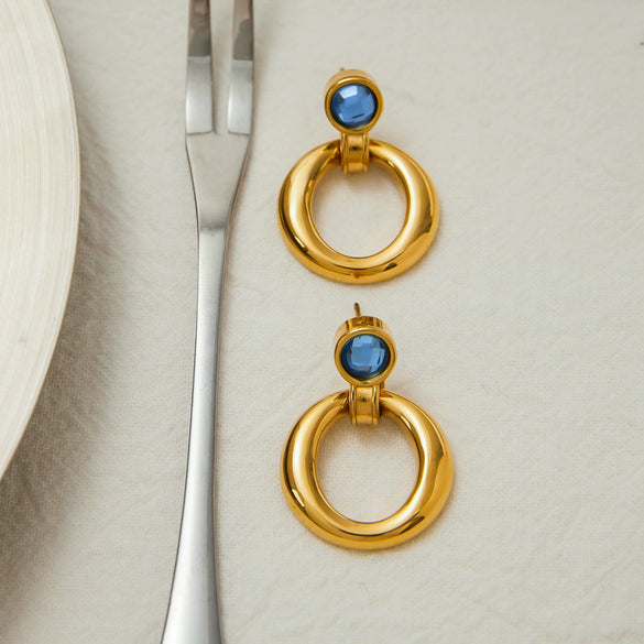 Wholesale Stainless Steel Geometric Earrings With Electroplating For Women