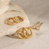 Wholesale Stainless Steel Geometric Earrings With Electroplating For Women