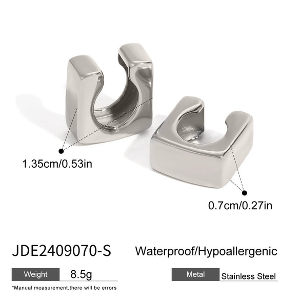 Wholesale Stainless Steel Geometric Earrings With Electroplating For Women