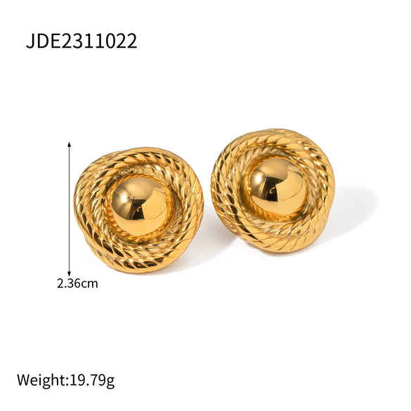 Wholesale Stainless Steel Geometric Earrings With Electroplating For Women