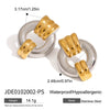Wholesale Stainless Steel Geometric Earrings With Electroplating Light Luxury And Design Sense For Women