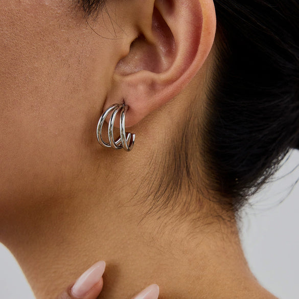 Wholesale Stainless Steel Geometric Earrings With Electroplating Light Luxury And Design Sense For Women