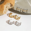Wholesale Stainless Steel Geometric Earrings With Electroplating Light Luxury And Design Sense For Women