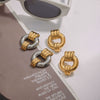 Wholesale Stainless Steel Geometric Earrings With Electroplating Light Luxury And Design Sense For Women