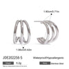 Wholesale Stainless Steel Geometric Earrings With Electroplating Light Luxury And Design Sense For Women