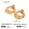 Wholesale Stainless Steel Geometric Earrings With Electroplating Light Luxury High End Jewelry For Women