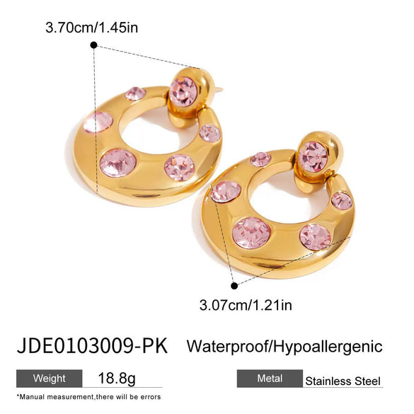 Wholesale Stainless Steel Geometric Earrings With Electroplating Light Luxury High End Jewelry For Women