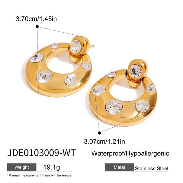 Wholesale Stainless Steel Geometric Earrings With Electroplating Light Luxury High End Jewelry For Women
