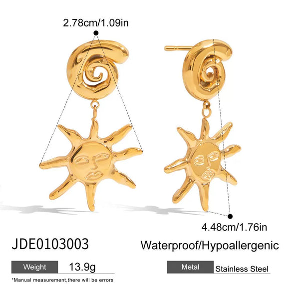 Wholesale Stainless Steel Geometric Earrings With Electroplating Light Luxury Minimalist Design For Women