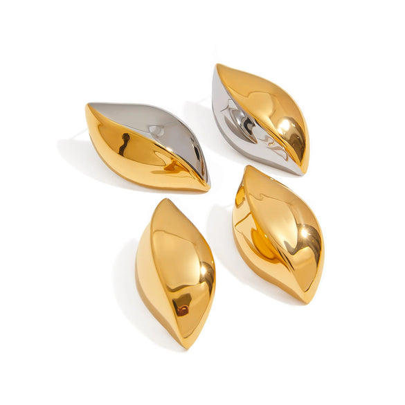 Wholesale Stainless Steel Geometric Earrings With Electroplating Process For Women