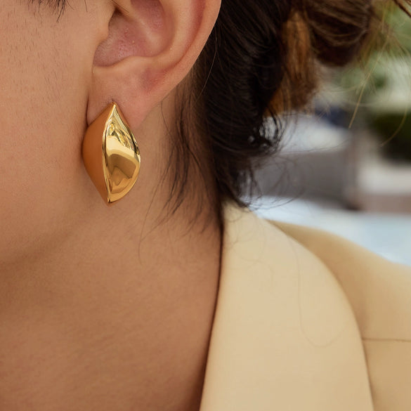 Wholesale Stainless Steel Geometric Earrings With Electroplating Process For Women