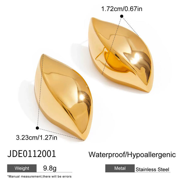Wholesale Stainless Steel Geometric Earrings With Electroplating Process For Women
