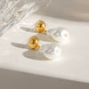 Wholesale Stainless Steel Geometric Earrings With Electroplating Treatment For Women