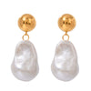 Wholesale Stainless Steel Geometric Earrings With Electroplating Treatment For Women