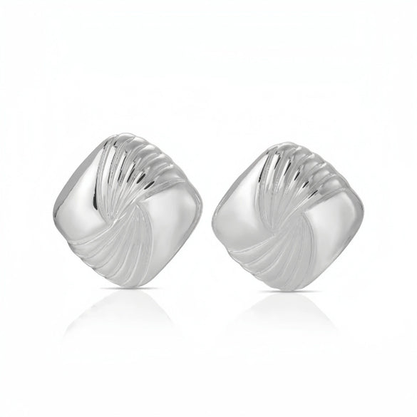 Wholesale Stainless Steel Geometric Earrings With Electroplating Treatment For Women