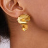 Wholesale Stainless Steel Geometric Earrings With Electroplating Treatment For Women
