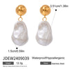 Wholesale Stainless Steel Geometric Earrings With Electroplating Treatment For Women