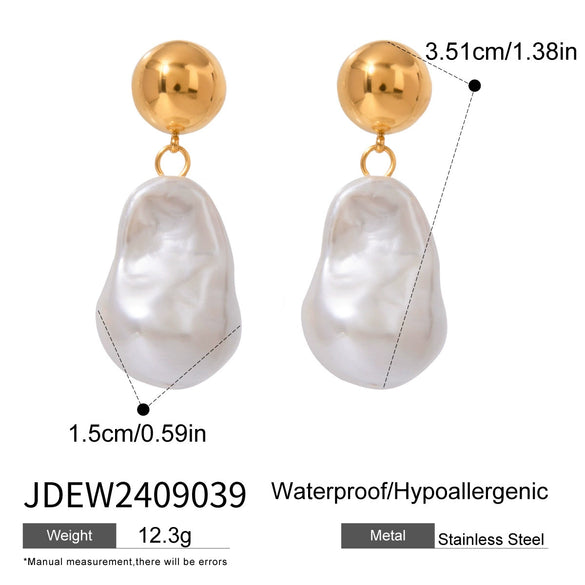 Wholesale Stainless Steel Geometric Earrings With Electroplating Treatment For Women