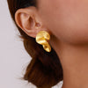 Wholesale Stainless Steel Geometric Earrings With Electroplating Treatment For Women