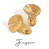 Wholesale Stainless Steel Geometric Earrings With Electroplating Treatment For Women