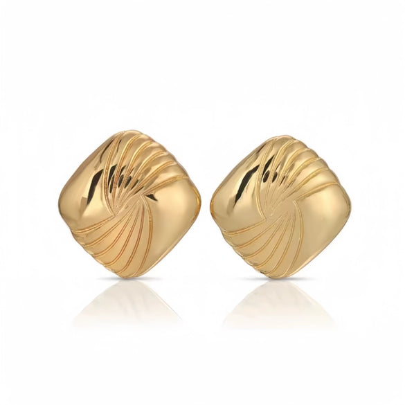Wholesale Stainless Steel Geometric Earrings With Electroplating Treatment For Women