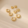 Wholesale Stainless Steel Geometric Earrings With Electroplating Unisex Minimalist Design
