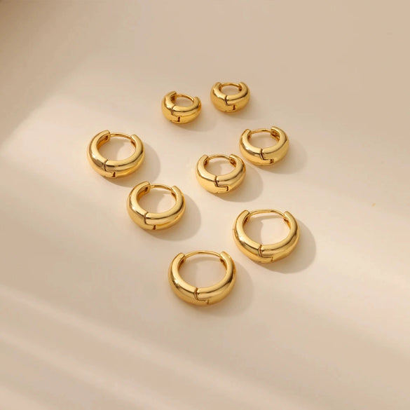 Wholesale Stainless Steel Geometric Earrings With Electroplating Unisex Minimalist Design