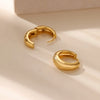 Wholesale Stainless Steel Geometric Earrings With Electroplating Unisex Minimalist Design