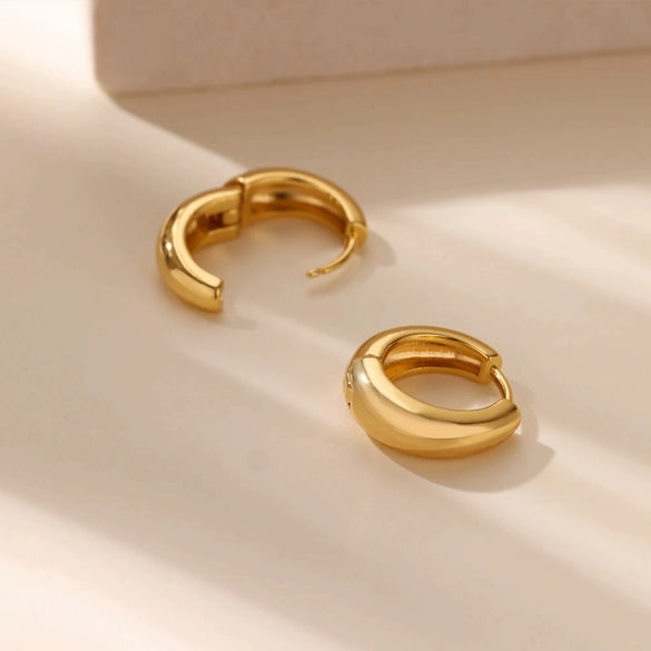 Wholesale Stainless Steel Geometric Earrings With Electroplating Unisex Minimalist Design