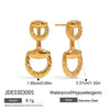 Wholesale Stainless Steel Geometric Earrings With Electroplating