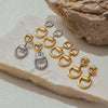 Wholesale Stainless Steel Geometric Earrings With Electroplating