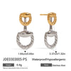 Wholesale Stainless Steel Geometric Earrings With Electroplating