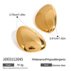 Wholesale Stainless Steel Geometric Earrings With 18K Gold Electroplating Simple Smooth Original Design For Women