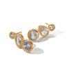 Wholesale Stainless Steel Geometric Earrings With Zircon Electroplated Ear Jewelry For Women