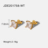 Wholesale Stainless Steel Geometric Earrings With Zircon Electroplated For Women Light Luxury High End Non Fading