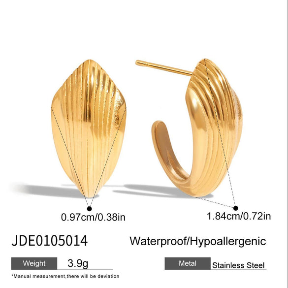 Wholesale Stainless Steel Geometric Earrings With Zircon Electroplated For Women Light Luxury High End Non Fading
