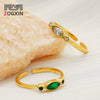 Wholesale Stainless Steel Geometric Electroplated Adjustable Ring For Women Retro Light Luxury Style