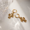 Wholesale Stainless Steel Geometric Electroplated Cross Earrings For Women