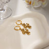Wholesale Stainless Steel Geometric Electroplated Cross Earrings For Women