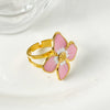 Wholesale Stainless Steel Geometric Electroplated Drop Flower Sun Shape Ring For Unisex