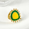 Wholesale Stainless Steel Geometric Electroplated Drop Flower Sun Shape Ring For Unisex