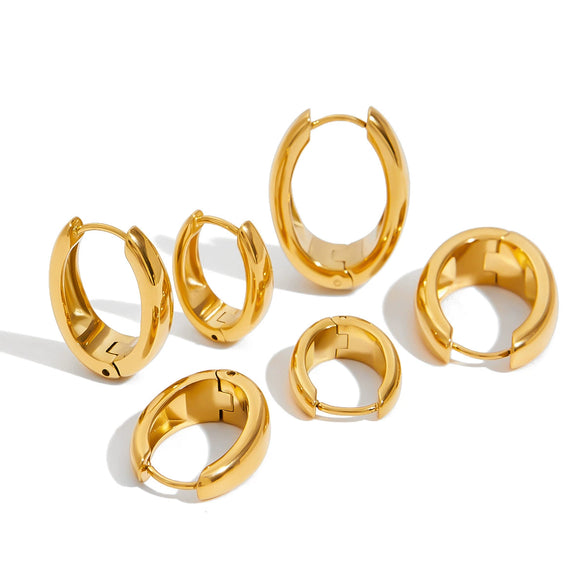 Wholesale Stainless Steel Geometric Electroplated Earrings For Women Light Luxury High End Non Fading