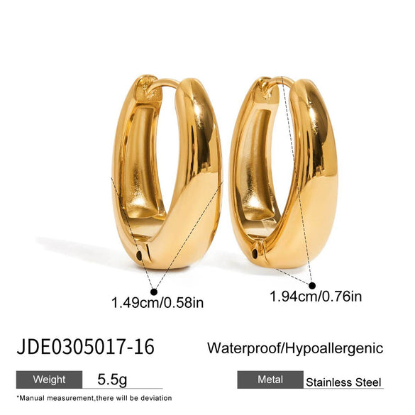 Wholesale Stainless Steel Geometric Electroplated Earrings For Women Light Luxury High End Non Fading