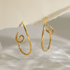 Wholesale Stainless Steel Geometric Electroplated Earrings For Women