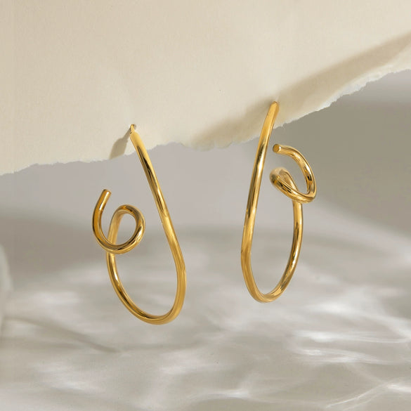 Wholesale Stainless Steel Geometric Electroplated Earrings For Women